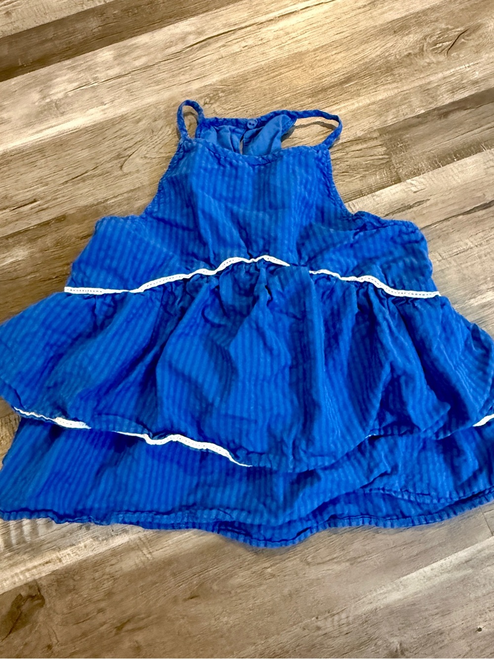 Zara Girls Blue Tiered Ruffle Dress Size 9/10